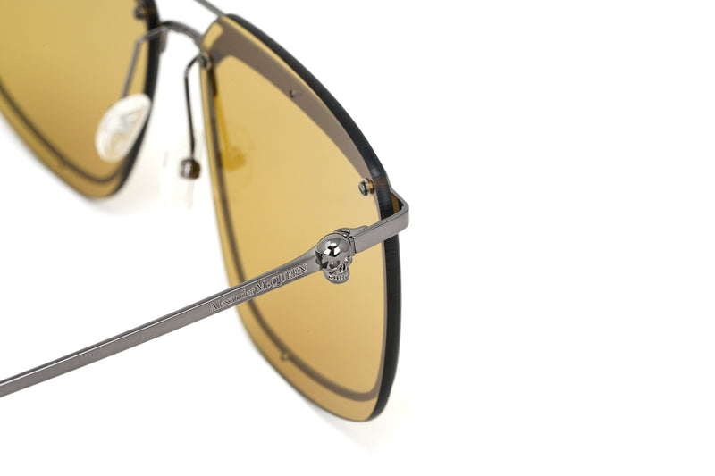 Alexander McQueen Men's Sunglasses Rimless Pilot AM0221SK-004 64