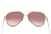 Alexander McQueen Unisex Sunglasses Pilot Rose Gold AM0263S-004 62