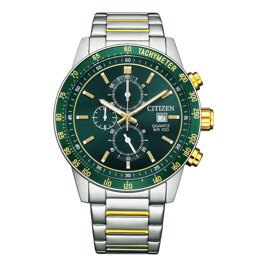 Citizen Men's Chronograph 44mm Emerald Green Dial Watch