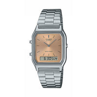 Casio Watch Vintage Retro Dual Time Steel AQ-230A-4AMQYDF