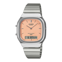 Casio Vintage Dual Time Unisex Peach Watch