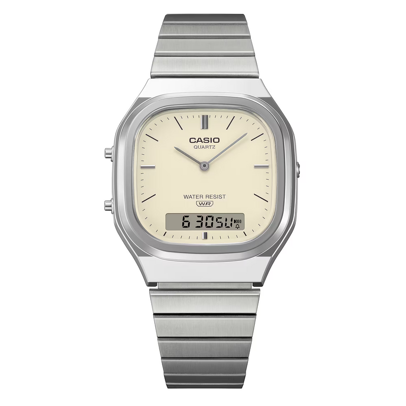 Casio Vintage Dual Time Unisex Vanilla Watch