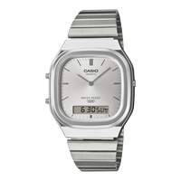 Casio Vintage Analog Digital Unisex Silver Watch AQ-240E-7ADF