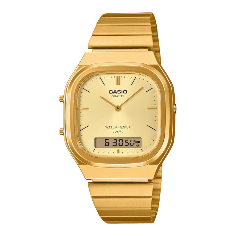 Casio Vintage Analog Digital Unisex Gold Watch AQ-240EG-9ADF