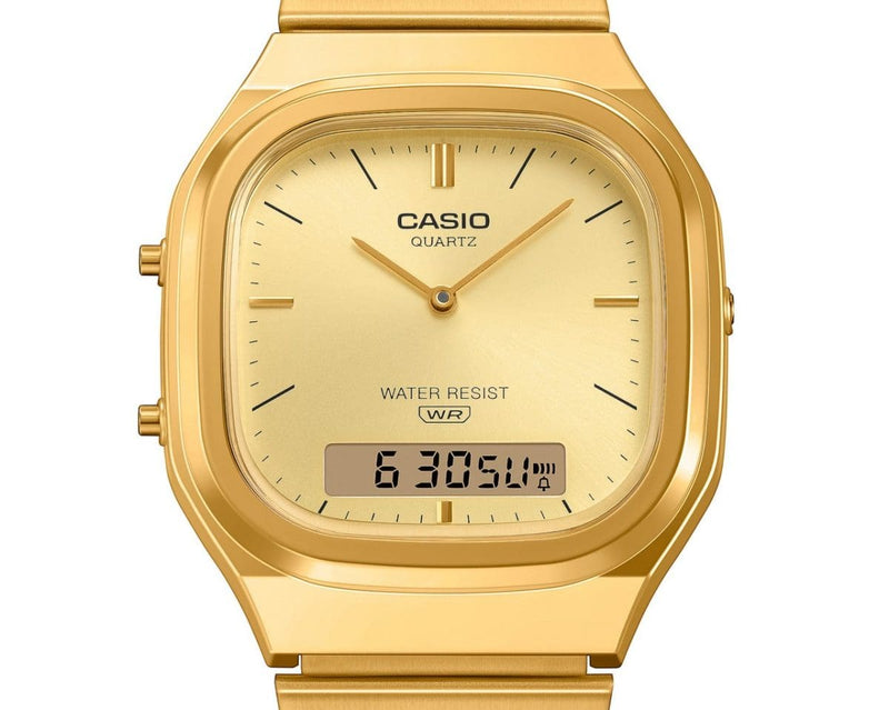 Casio Vintage Analog Digital Unisex Gold Watch AQ-240EG-9ADF