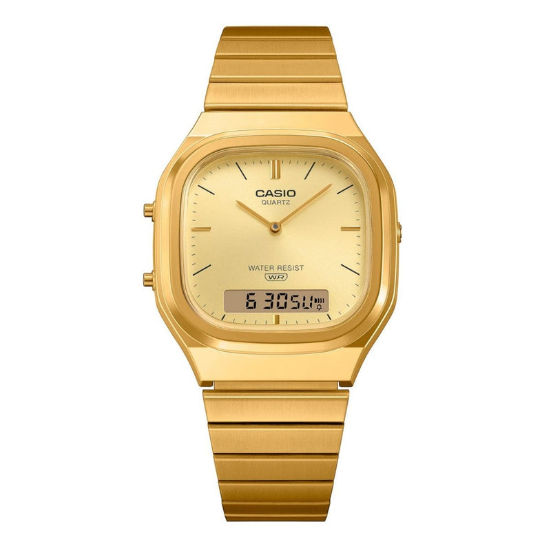 Casio Vintage Analog Digital Unisex Gold Watch AQ-240EG-9ADF