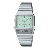 Casio Vintage AQ-800E-3ADF Dual Display Green Watch