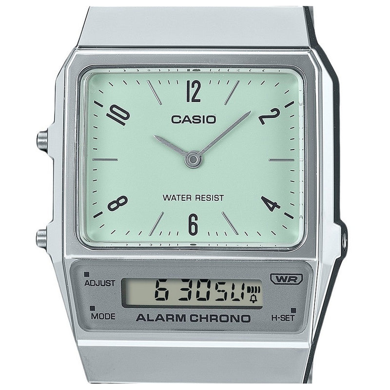 Casio Vintage AQ-800E-3ADF Dual Display Green Watch