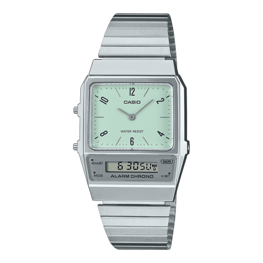Casio Vintage AQ-800E-3ADF Dual Display Green Watch