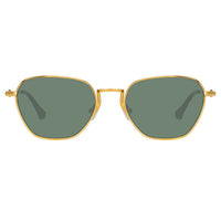 Alessandra Rich x Linda Farrow Gold/Green Sunglasses AR1C11SUN