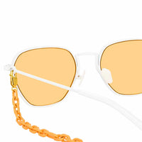 Alessandra Rich x Linda Farrow Orange Women’s Sunglasses AR1C9SUN
