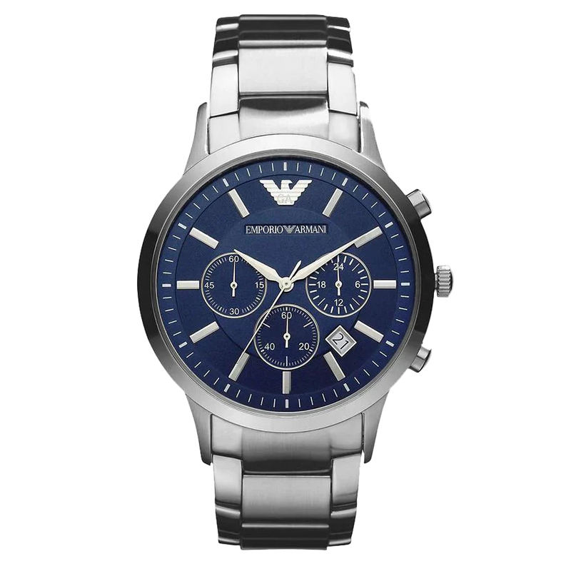 Emporio Armani Men's Renato Chronograph Watch Blue AR2448