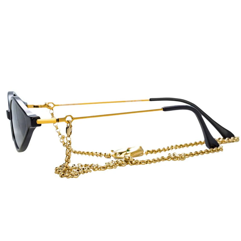 Alessandra Rich X Linda Farrow Black Women's Sunglasses AR3C1SUN