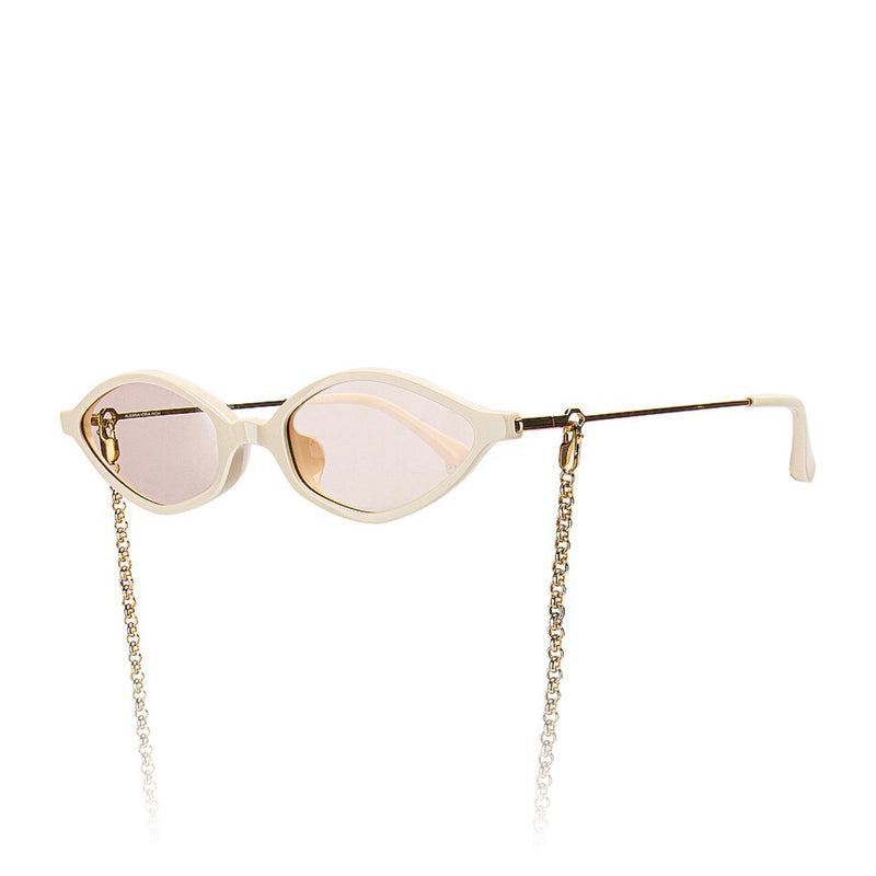 Alessandra Rich x Linda Farrow Cream Gold Women's Sunglasses AR3C4SUN