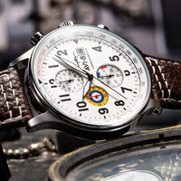 AVI-8 Classic White Hawker Hurricane Chronograph Watch AV-4011-01