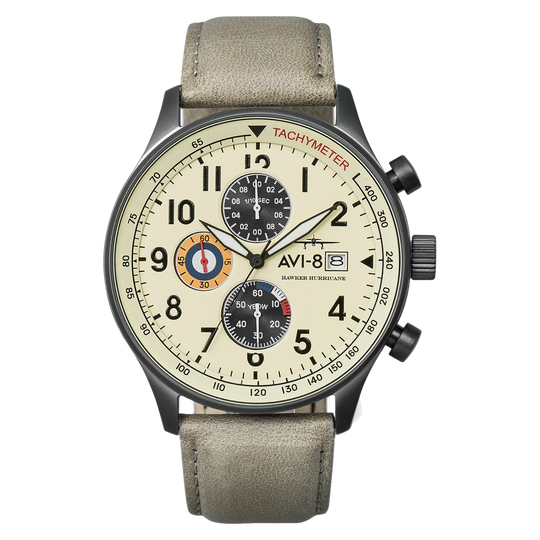 AVI-8 Hawker Hurricane Classic Chronograph Beige Watch AV-4011-0C