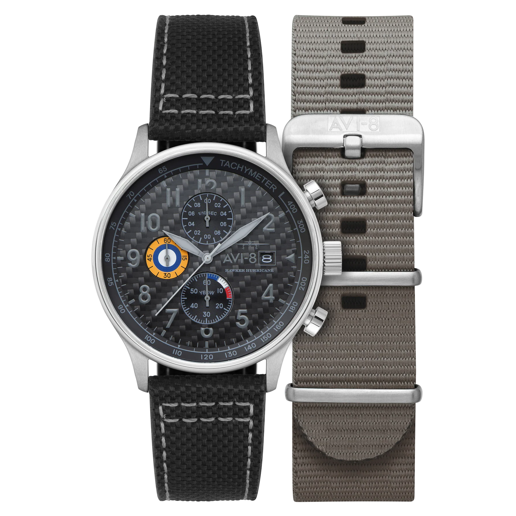 AVI-8 Hawker Hurricane Classic Chronograph Black Watch, view 1