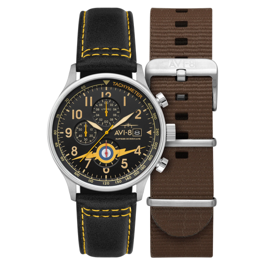 AVI-8 Hawker Hurricane Classic Chronograph Orange Watch AV-4011-0Z