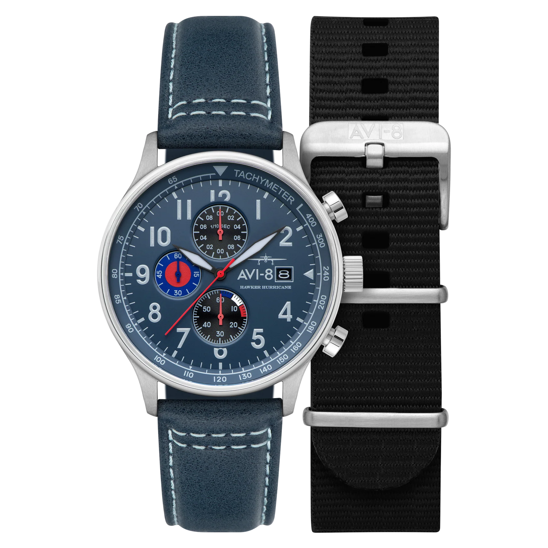 AVI-8 Hawker Hurricane Classic Chronograph Blue Watch, view 1