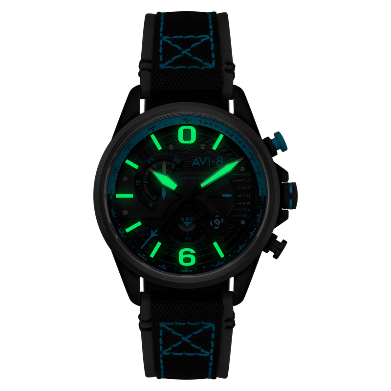 AVI-8 Hawker Harrier Retrograde Chronograph Watch Blue AV-4056-0A