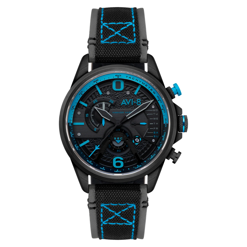 AVI-8 Hawker Harrier Retrograde Chronograph Watch Blue AV-4056-0A