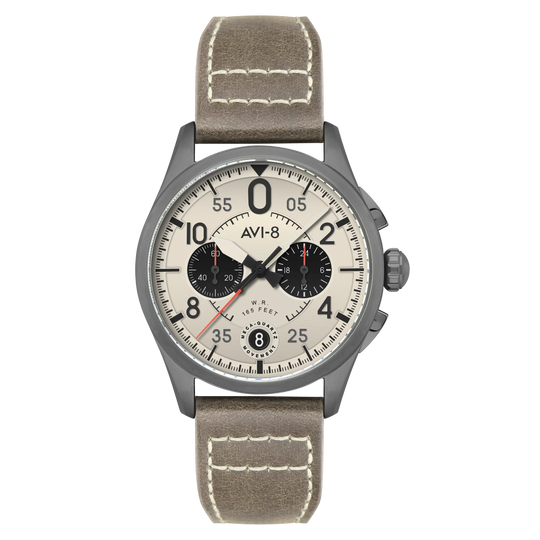 AVI-8 Spitfire Lock Chronograph Grey Cream Watch AV-4089-06