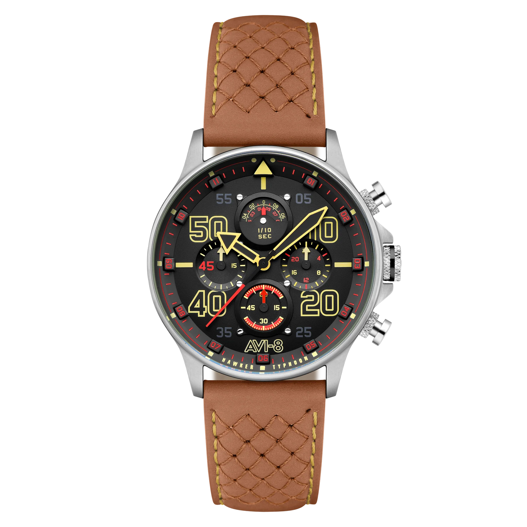 AVI-8 Hawker Typhoon Coningham Men's Black Brown Watch, view 1