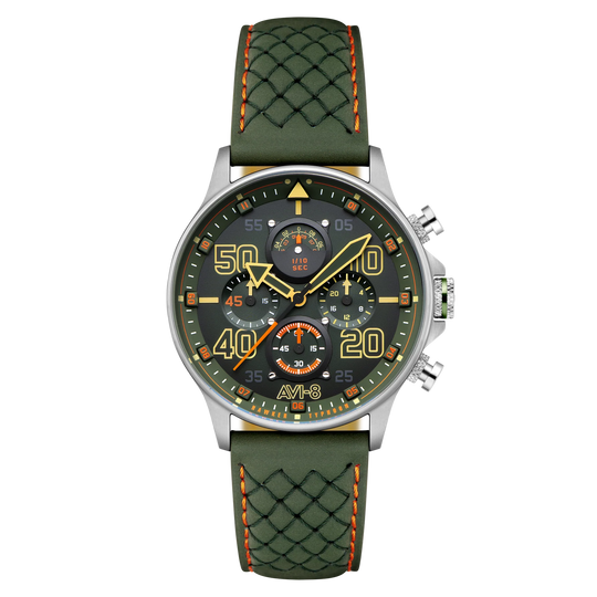 AVI-8 Hawker Typhoon Coningham Men's Green Chronograph Watch AV-4093-0D
