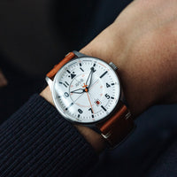 AVI-8 Kent Automatic Men's White Brown Watch AV-4094-01