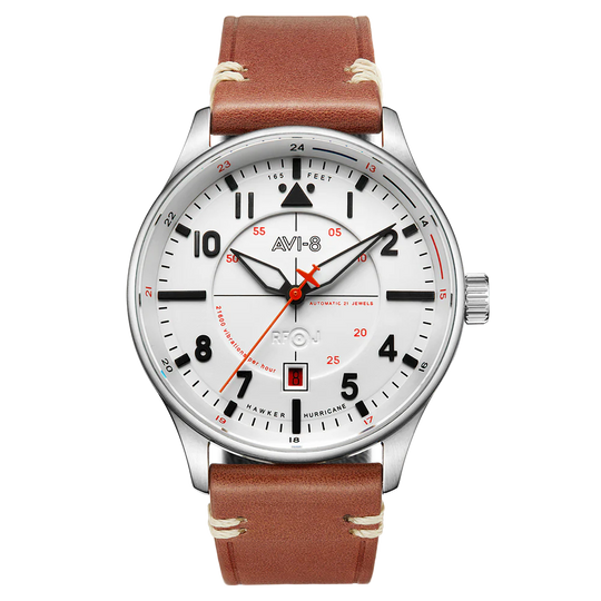AVI-8 Kent Automatic Men's White Brown Watch AV-4094-01