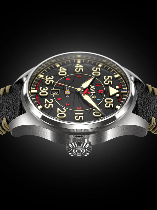 AVI-8 Hawker Hurricane Clowes Automatic Men's Black Watch AV-4097-03