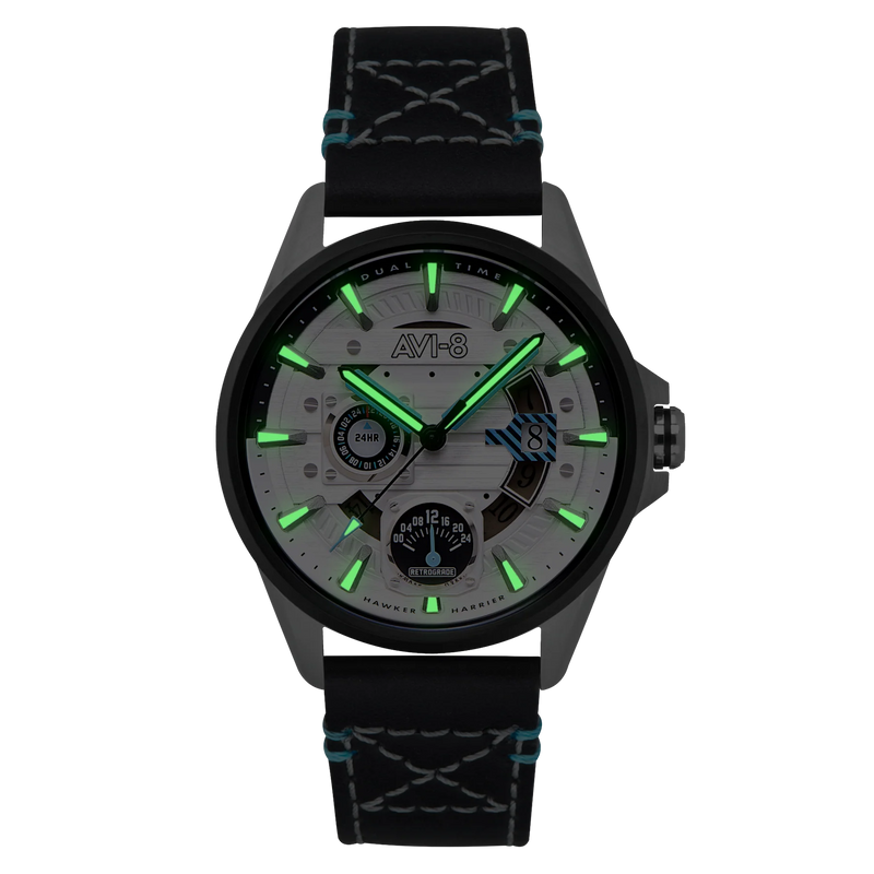 AVI-8 Hawker Harrier Men's White Black Multifunction Watch AV-4098-01