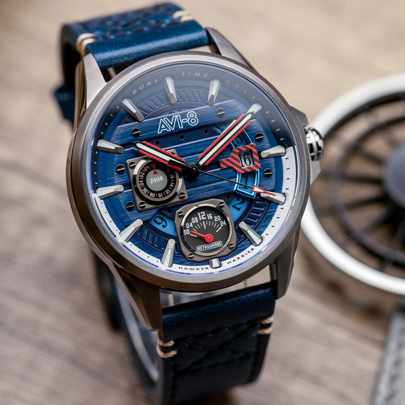 AVI-8 Hawker Harrier Farley Blue Mens Watch AV-4098-03