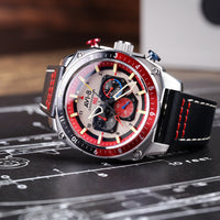 AVI-8 Hawker Hunter Atlas Men's Black Red Chronograph Watch AV-4100-03