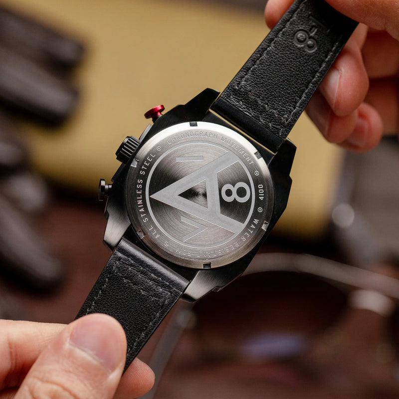 AVI-8 Hawker Hunter Atlas Men's Black Dual Time Watch AV-4100-04