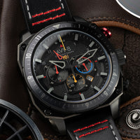 AVI-8 Hawker Hunter Atlas Men's Black Dual Time Watch AV-4100-04