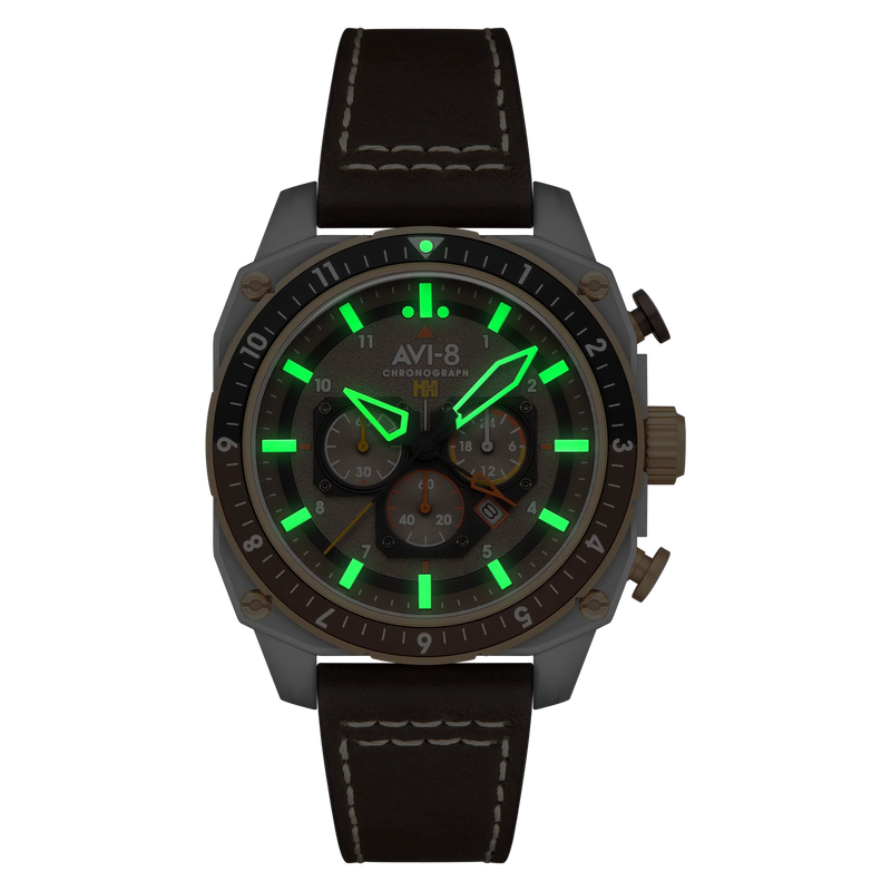 AVI-8 Hawker Hunter Atlas Brown Men's Chronograph Watch AV-4100-05