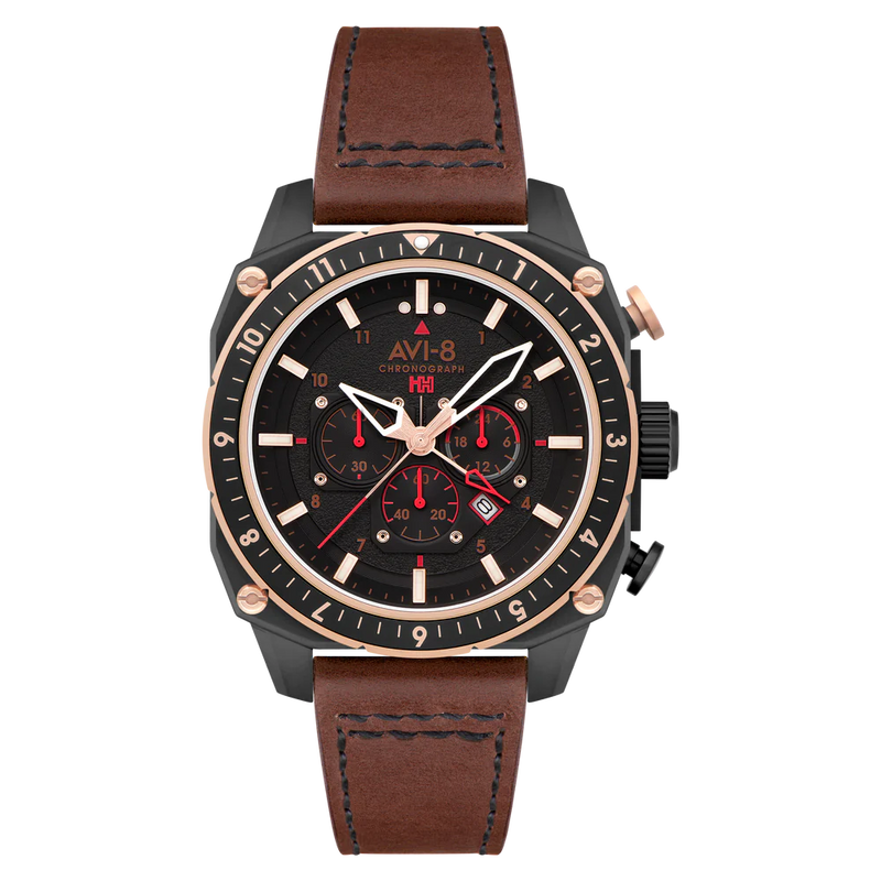 AVI-8 Hawker Hunter Atlas Men's Black Brown Watch AV-4100-09