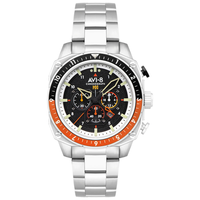 AVI-8 Hawker Hunter Atlas Dual Time Black Chronograph Watch AV-4100-11