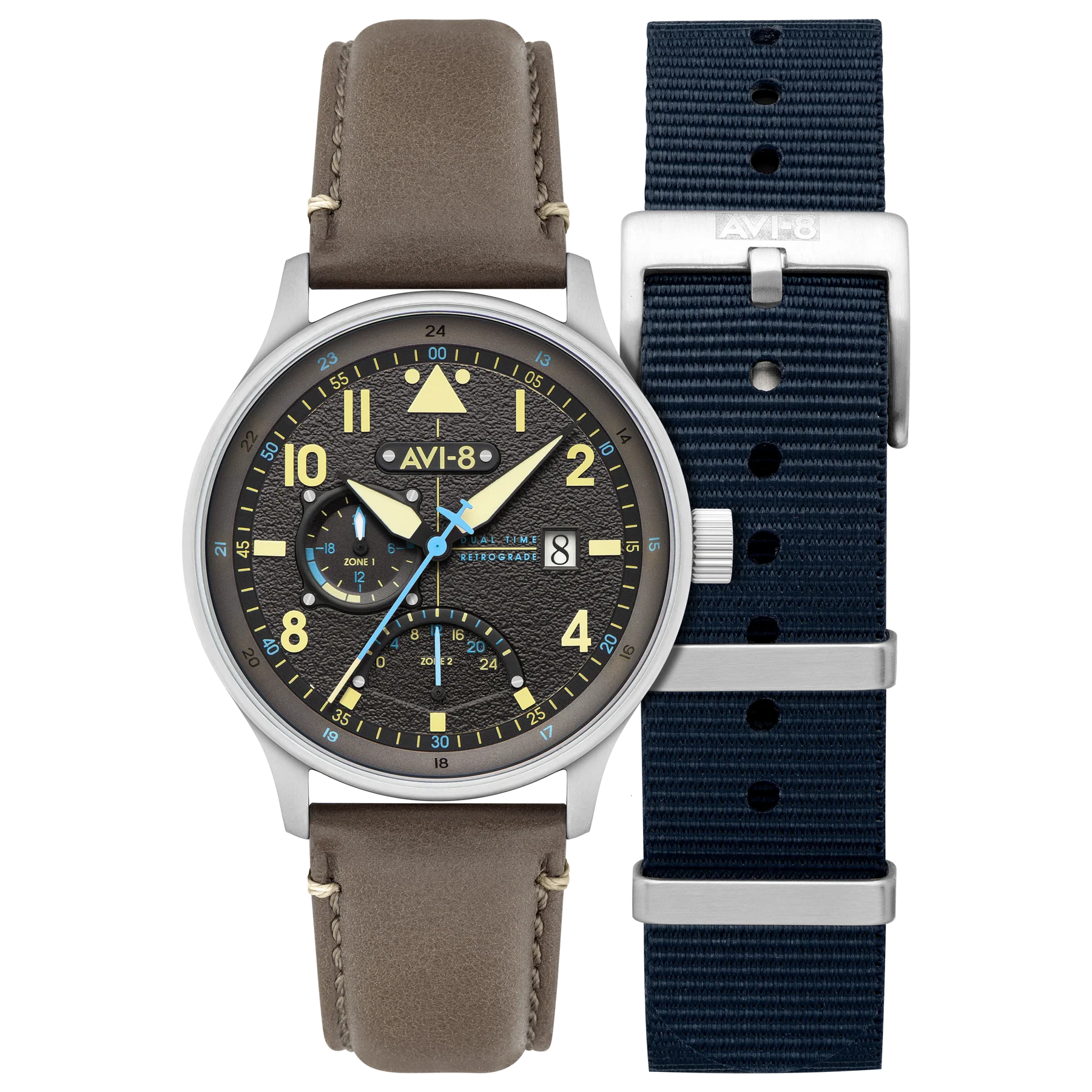 AVI-8 Hawker Hurricane McKellar Men's Grey Dual Time Watch, view 1