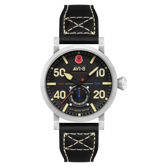 AVI-8 Dambuster 80TH Anniversary Royal British Legion Meca-Quartz Limited Edition Onyx Black Men's Watch AV-4108-RBL-01