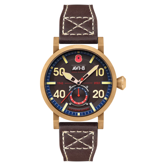 AVI-8 80th Anniversary Royal British Limited Edition Mens Carbon Brown AV-4108-RBL-05