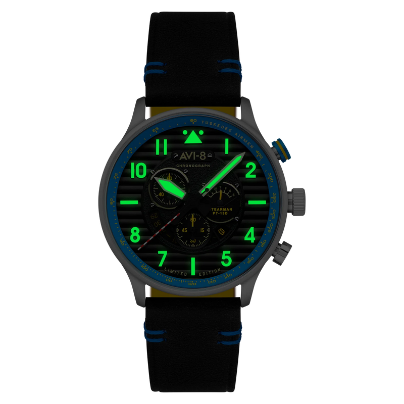 AVI-8 Watch Flyboy Spirit Of Tuskegee Blue Mens AV-4109-03