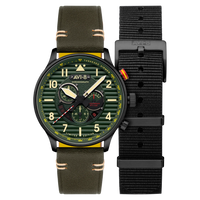 AVI-8 Watch Flyboy Spirit Of Tuskegee Green Mens AV-4109-04