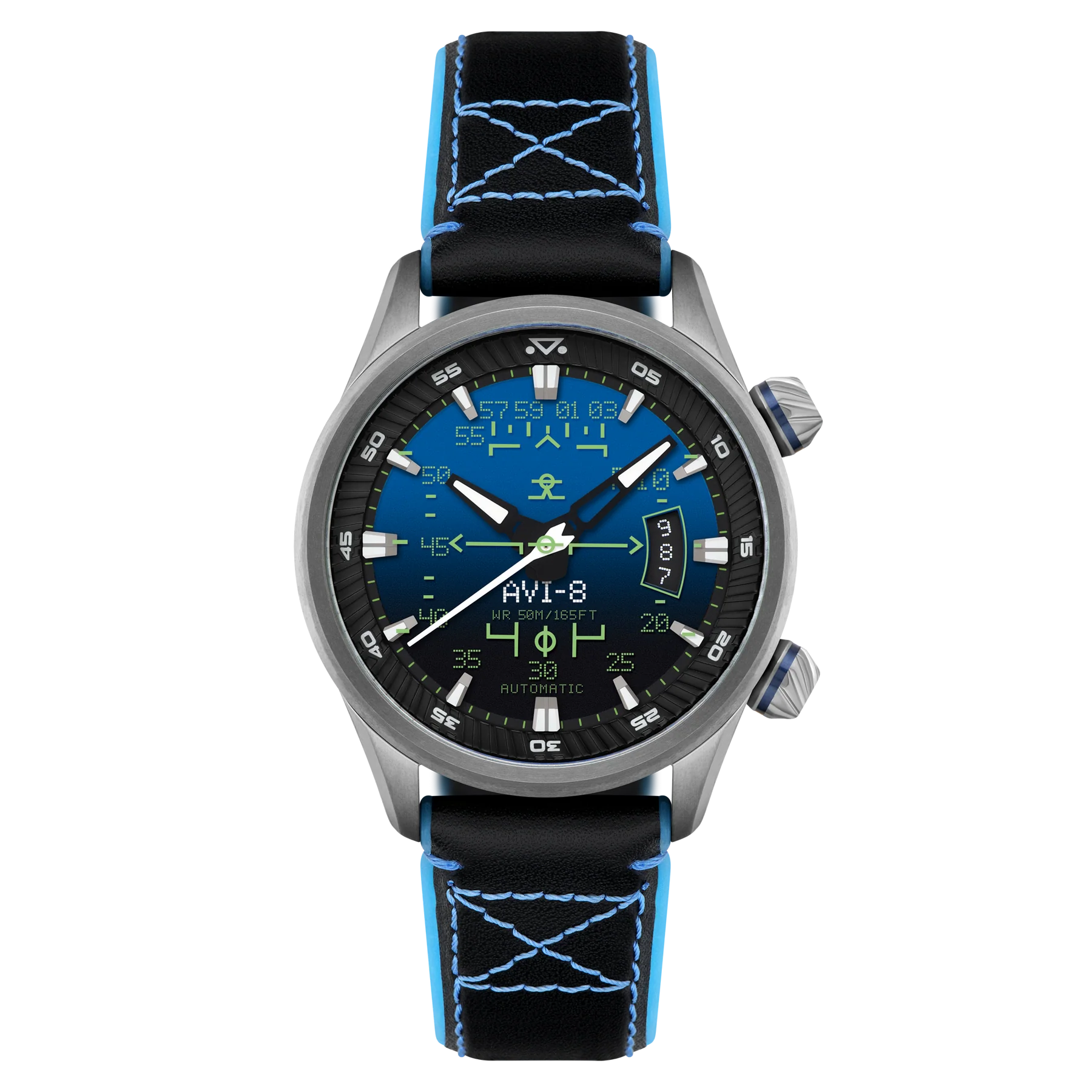 AVI-8 Hawker Harrier HUD Men's Gradient Blue Automatic Watch, view 1