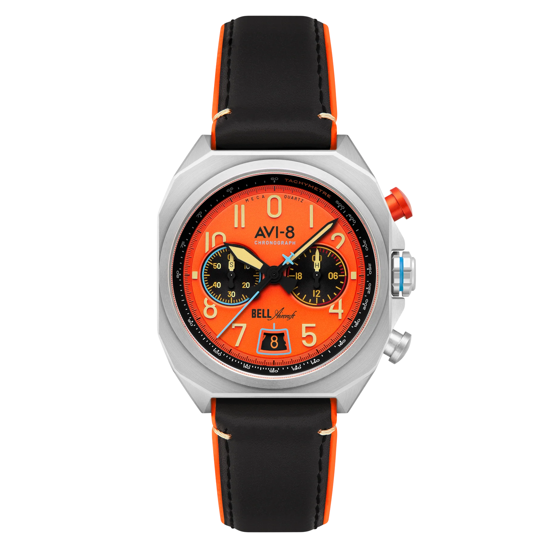 AVI-8 Bell X-1 Machbuster Men's Orange Black Chronograph Watch, view 1