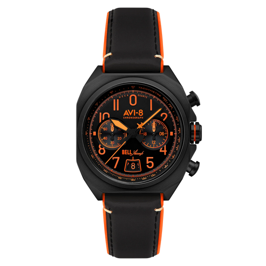 AVI-8 Bell X-1 Machbuster Men's Black Chronograph Watch AV-4118-04