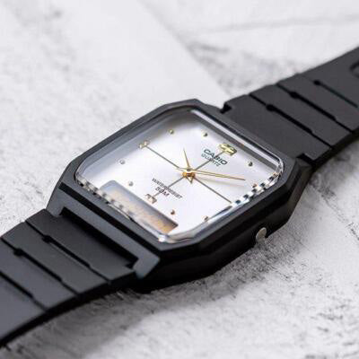 Casio Core Unisex Silver Black Analog-Digital Combination Watch