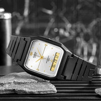 Casio Core Unisex Silver Black Analog-Digital Combination Watch