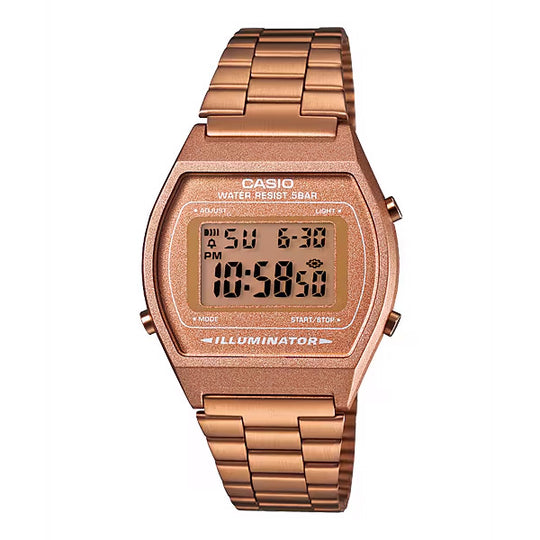 Casio Vintage Ladies' Rose Gold Digital Watch B640WC-5ADF
